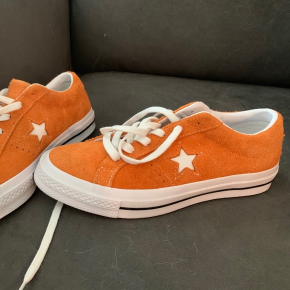 orange suede converse